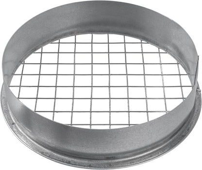 Repa Market Ø6 Inch Duct Cover – Galvanized Steel Round Duct Cap with Mesh Screen – HVAC Exhaust or Intake Vent – Exterior Pipe Air Outlet – Spiral Ventilation Ducting Metal End Plug