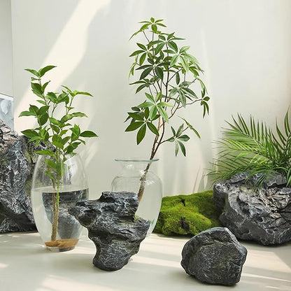 Outdoor Fake Rock Cover Realistic Lightweight Fiberglass Artificial Landscape Boulder Enclosure Protection Dome for Well Pump Septic Tank Electrical Boxes R (P)