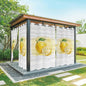 Lemons Yellow Summer Fruit Vintage Wood Outdoor Curtains for Patio Waterproof Outside Curtains with Grommet Top Weatherproof Curtain for Cabana Pergola Gazebo, 2 Pack, 54" W x 108" L