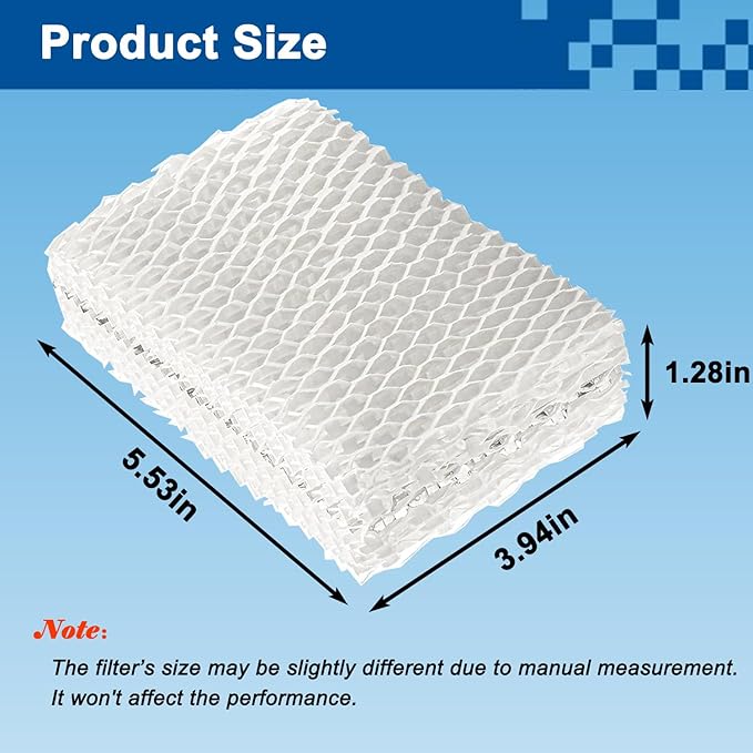 4 Pack WF813 Humidifier Filter Replacement, Upgraded Humidifier Wick Filter for ReliOn RCM-832 RCM-832N, for ProCare PCWF-813 PCCM-840, for Equate EQWF813 EQ 2119-UL Cool Mist Humidifier Filters