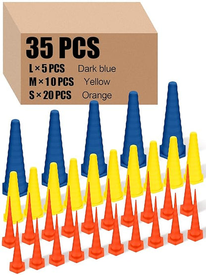 Hydraulic Oil Service Plugs Large Medium Small Sizes Multi Pack Rubber Drip Proof Hose Plugs Industrial Hydraulic Kit for Irrigation, 3 Sizes(35 Pcs,Colorful)