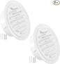 HG Power 4 Inch Stainless Steel Soffit Vents Cover - Round Exhaust Vent with Mesh Screen for Indoor/Outdoor Use in Homes, Offices, Factories, 2-Pack, White