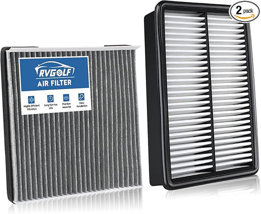 Engine+Cabin Air Filters Kit Fit for 2020-2025 2026 Kia Telluride 3.8L, 2019-2020 Hyundai Santa Fe 2.0L 2.4L Engine Air Filter Set Automotive Accessories Replacement 971333M000 CA11943
