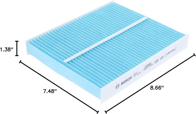BOSCH 6092C HEPA Cabin Air Filter - Compatible with Select Subaru Ascent, Crosstrek, Impreza, Legacy, Outback, Toyota C-HR, Corolla, Prius, Prius AWD-e, Prius Prime, RAV4, RAV4 Prime, Venza