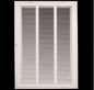HVAC Premium 14" X 24 Steel Return Air Filter Grille for 1" Filter - Fixed Hinged - HVAC Duct Cover - Flat Stamped Face - White [Outer Dimensions: 16 5/8" X 26 5/8"]