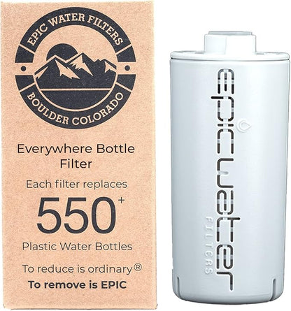 Epic Water Filters Everywhere Bottle Filter Complete Filter | 1-Pack | 75 Gallon Total Life | 3-4 month Supply | Compatible with all Epic Water Bottles | Replaces Everyday and Outdoor