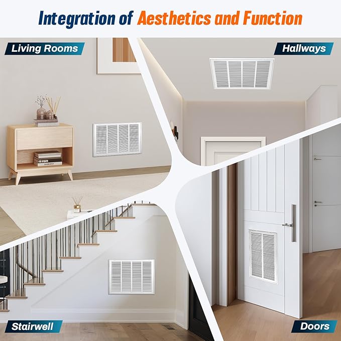 Fancat Return Air Filter Grille for 24x18 Ducts, Steel Air Vent Cover with Removable Door for 1" Filters | Fits Sidewall & Ceiling | Outer Size: 26 5/8" W x 20 5/8" H