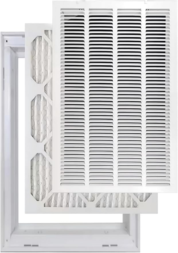 Venti Air Steel Return Air Filter Grille with MERV 11 Filter Pre-Installed - Removable Face/Door for 1 inch Filters - HVAC Duct Cover Grill (2-3 Business Day Delivery) (HFG2030F)