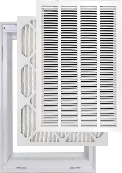 Venti Air Steel Return Air Filter Grille with MERV 11 Filter Pre-Installed - Removable Face/Door for 1 inch Filters - HVAC Duct Cover Grill (2-3 Business Day Delivery) (HFG2030F)