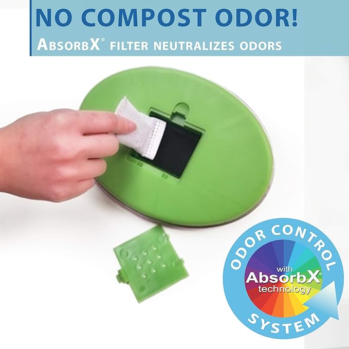 iTouchless 3-Pack AbsorbX Compact Odor Filters For Trash Cans and Compost Bins, Absorbs Garbage Smells, All Natural Activated Carbon