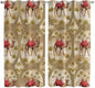 2 Panel Kitchen Cafe Curtains, Desert Camels Sunlight Filtering Nature Air Through, Home Decor Window Covering Tier Curtains for Living Room 80W x 63L inch Tropical Palm Trees Sand Cords Brown