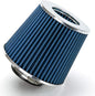 BLUE 2.75" 70 mm Inlet Cold Air Cone Replacement Performance Washable Clamp-On Dry Air Filter