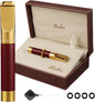 Reusable Washable Cigarette Filter Tips Mouthpiece Handcrafted Solid Wood Metal Smoking Cigarette Filter Never Fade Suitable for Coarse Fine Medium Birthdays Christmas Father Day Gift (Red Sandalwood)