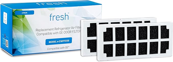 Mist Fresh Refrigerator Air Filter Replacement for GE Odor Filter Cafe Series, ODORFILTER, CFE29TSSS, 2-pack