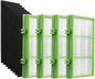 DerBlue Replacement True HE-PA Filter Compatible with Holmes AER1 Series Including 4pcs Filters and 8pcs Pre Filters Replacement Parts # HA-PF300AH-U4R, HAP242-NUC