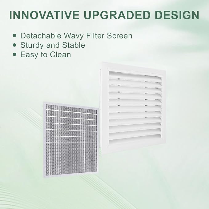 14"x14" Gable Vent - Premium Aluminum，Shed Vents with Screen, Ideal for Gables, Wall, and Attics - Vent Opening 12"x12" - Boost Ventilation and Guard Against Moisture