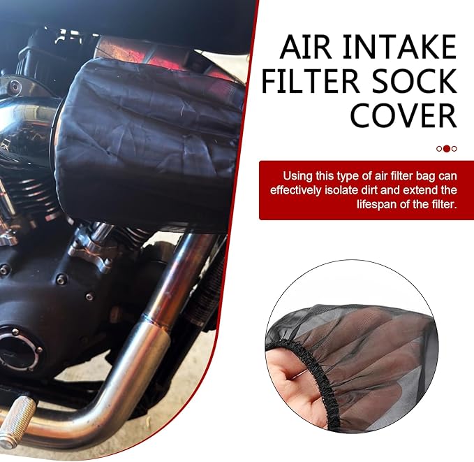 Car Cold Air Intake Filter Dustproof Cover, Universal Cone Protective Cover for High Air Intake Filters (Big)