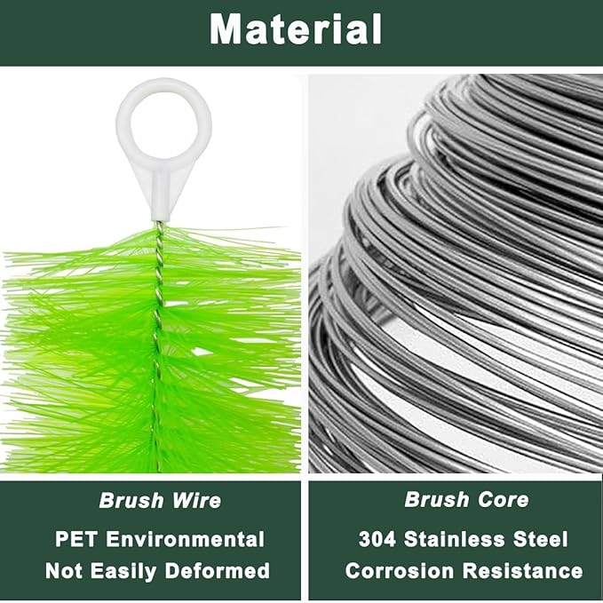 100 Packs Filter Brushes Aquarium Brushes Set for Koi Pond Water Garden Outdoor Pond Skimmers Brush Filter Cleaning Brush 35.5 Inch by 4.7 Inch (Green)