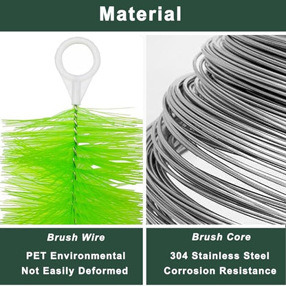 100 Packs Filter Brushes Aquarium Brushes Set for Koi Pond Water Garden Outdoor Pond Skimmers Brush Filter Cleaning Brush 35.5 Inch by 4.7 Inch (Green)