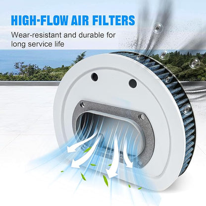 Motorcycle Air Filter 29462-99 1011-4208 High Flow Intake Cleaner Accessories for Harley 1999-2001 Electra Glide, Road King and Road Glide Models (Blue)
