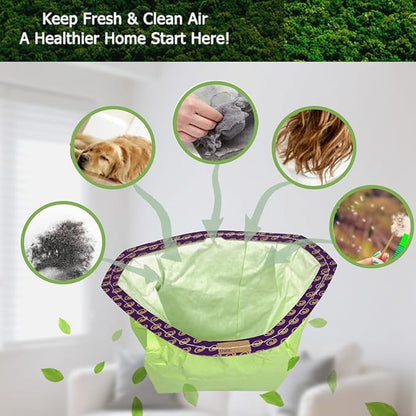 20 Pack 107666 Micro Filter Bags Compatible with ProTeam GoFit 3 Backpack Vacuum Cleaner,3 Quart Backpack Vacuum Bags