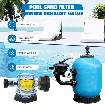 XSPANDER 273564Z Manual Air Relief Valve Replaces 273564Z Fit for Pentair Tri ton II, Trit on C,TR100C and TR140C Pool Spa Sand Filters Air Relief Valve Assembly