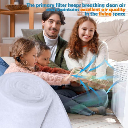 300 x 12 inch Air Vent Filters Polyester Floor Vent Filter Cut to Fit Dust Control Replacement Roll Material for HVAC Ac Heating RV's Mobile Homes Floor Registers