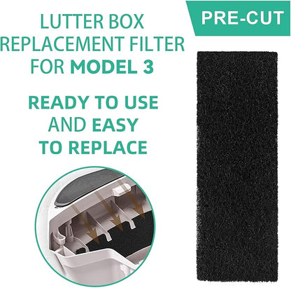 Lubise 8Pcs Carbon Filters Compatible with LR 3,Replacement Activated Charcoal Filters for Litter Box Carbon Premium Filters,Thickened and Durable,Eliminate Odor and Controls Moisture on Pet's Body