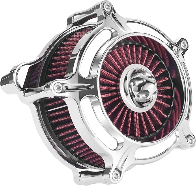 Air Filter Cleaner for Harley Davidson Softail Touring Street Road King Glide Trike for Harley Davidson Air Intake Filters Milwaukee-Eight M8 Engine 114 117 2017-2023 Red
