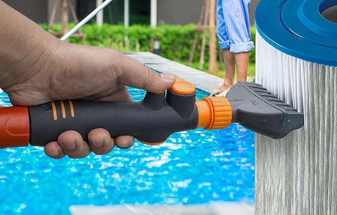 Pool Cartridge Filter Cleaner Tool, Filter Cleaning Wand for Spa & Hot Tub