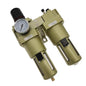 Air Filter Pressure Regulator Water/Oil Trap Separator Combo(0-145PSI),Air Tool Compressor Filter with Gauge AC5010-06/10(AC5010-10)