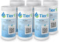 Tier1 1 Micron 10x4.5 Water Filter | Spun Wound Polypropylene Whole House Sediment Water Filter | Replacement for Pentek DGD-2501, 155359-43, SDC-45-1001 | 4.5 x 10 Water Filter Cartridge (6-Pack)