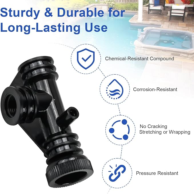 154689 Air Bleeder Tee Assembly Replacement for Pentair Pool Filter Air Relief Valve Fits Triton II Pool and Spa Filter Model TR50,TR60,TR140,TR100 Air Relief Tee Assembly Replace for S7S50,S8S70