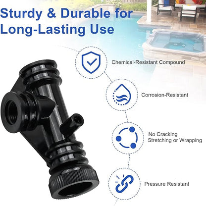 154689 Air Bleeder Tee Assembly Replacement for Pentair Pool Filter Air Relief Valve Fits Triton II Pool and Spa Filter Model TR50,TR60,TR140,TR100 Air Relief Tee Assembly Replace for S7S50,S8S70