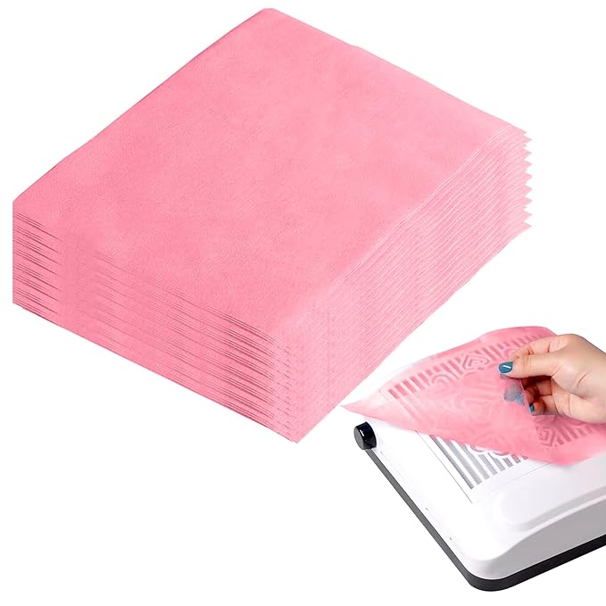 200 Sheets Nail Dust Collector Filter Paper Disposable Nail Dust Filters for Most of Nail Dust Collector Machine Nail Vacuum Dust Collector for Nail Salon Nail Supplies Accessories (pink)