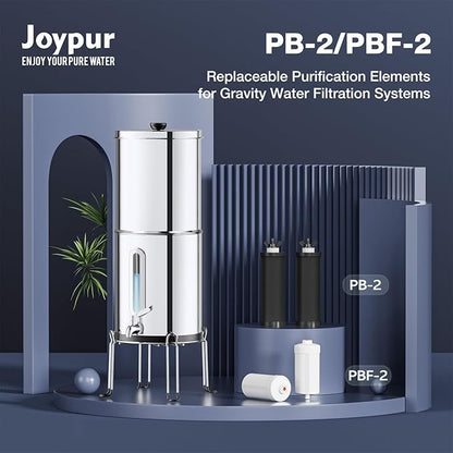 PBF-2-1 Black Purification Elements,NSF/ANSI 42&372 Certified fluoride Water Purifier Replacement Filters - Compatible with Gravity Filter System,King, Big Series (2&2 Pack)