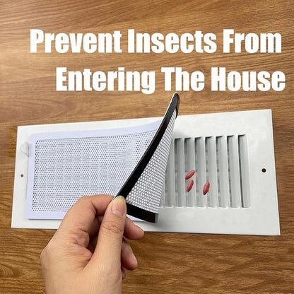 White Floor Register Vent Screen Cover 4"x12" Magnetic, Perfect for Wall/Ceiling/Floor Air Vent Filters (4-Packs)