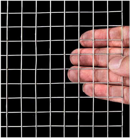 AOTNZ Welded Wire Fencing, Stainless Steel Anti-Rust Decorate Square Screening Filter Sheet for Garden Fence Aviary Hutch Net Fence Chicken Coop Pond Enclosure (Color : Silver, Size : 1.2x8m)