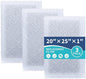 20x25 Replacement Filter Pads Compatible with Dynamic Air Cleaner 20x25,Electrostatic Fiberglass Activated Carbon White (3 Pack)