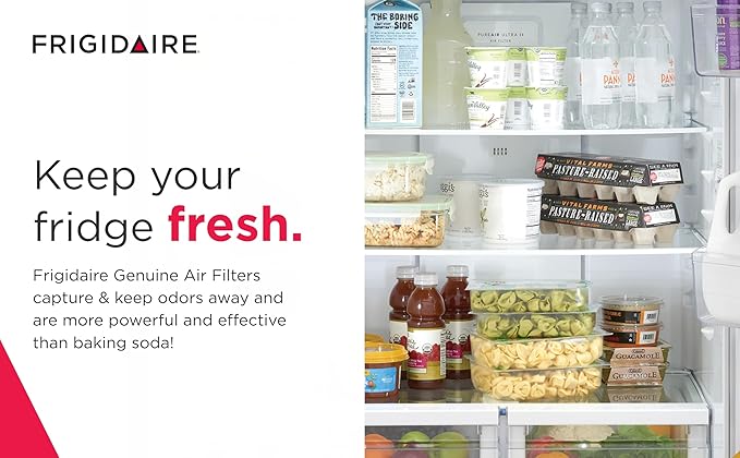 FRIGIDAIRE PAULTRA2 Pure Air Ultra II Refrigerator Air Filter with Carbon Technology to Absorb Food Odors, 3.8 Inch x 1.8 Inch, White