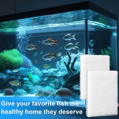 26 Pcs Aquarium Filter Media Kit Compatible with Fluval C2 (30 Gal) Power Filter, 6 White Foam Sponge Pad, 6 Poly Foam Pads, 6 Bio-Screen, 6 Activated Carbon, 2 Pack 3.5 oz/100g Ceramic Ring