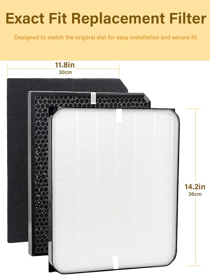 3500 Replacement Filters Compatible with Air Doctor 3000 Series Air Purifier, fits Model 3000, 3500, and 3500i, 1 Premium Filter + 2 Activated Carbon Filter + 4 Pre-Filters