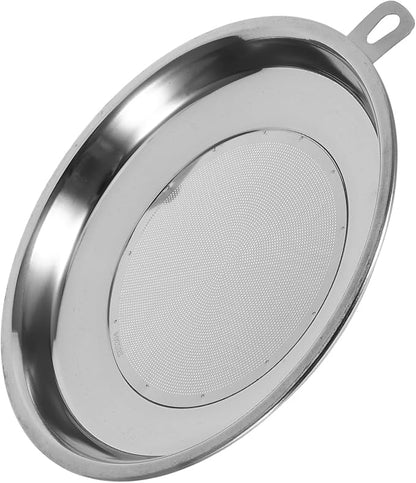 Homoyoyo Stainless Steel 304 Fine Mesh Food Strainer 20cm Cooking Oil Filter for Kitchen Oil and Tea Residue Filtration, Single Piece Sturdy Tea Waste Sieve for Home Cooking