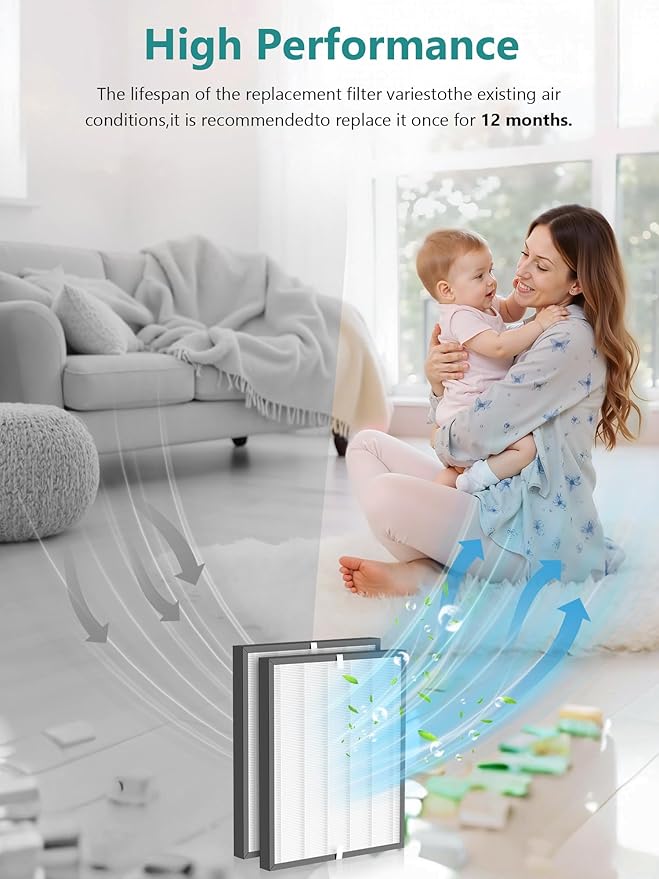 3000 Replacement Filter Compatible with Air Doctor 3000 Air Purifier, 2 Premium Filter,Compare to ADF3001