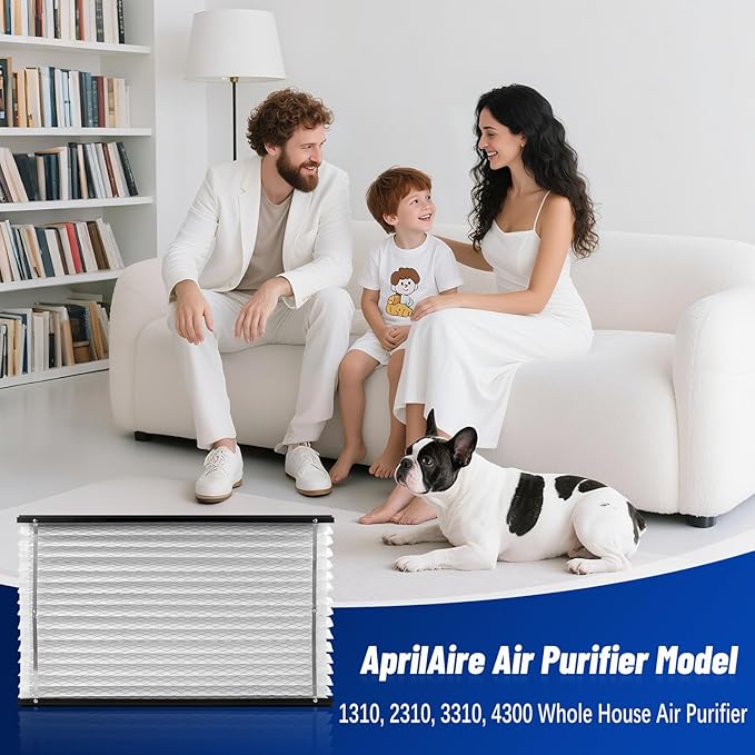 2-Pack 313 Replacement Filter Compatible with AprilAire 1310, 2310, 3310, 4300 Whole House Air Purifier, 20x20x4 Inches MERV 13 Furnace Air Filter
