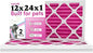 Colorfil 12x24x1 Air Filter (2-Pack) | Made in the USA | Color Changing | Remove Cat and Dog Odor | MERV 8 for Pet Hair Dander and Dust | 11.5"x23.5"x0.75" Exact Size