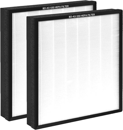Upgraded F301H Filter Air Scrubber Stage 2 Replacement Filter Compatible with BlueDri, VEVOR and Dri-Eaz Scrubber Air Purifier, for BD-AS-550, 16 x 19 x 2 inches，2 Pack