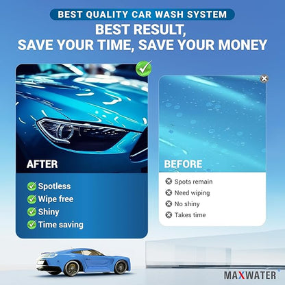 Max Water 2 Stage Deionized Spot - Free Car Rinse Unit, Premium Water Deionizer for Car Washing - Spotless Car, RV and Motorcycle Wash System - 3/4" Inlet/Outlet