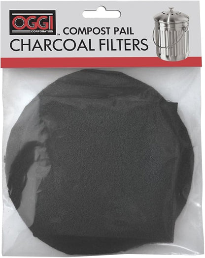 OGGI Set of 2 Charcoal Filters- Replacement Charcoal Filter for Countertop Compost Bin with Lid, Eco Friendly Products