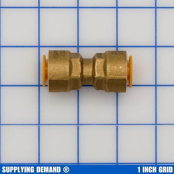 Supplying Demand SB1 1/2 Inch Quick Connect HVAC Brass Coupler Fitting